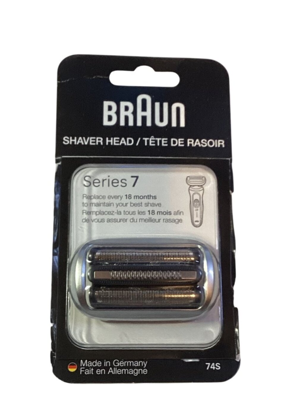 Braun Series 7  - 74S Shaver Head Silver  New with Open Package SAVE